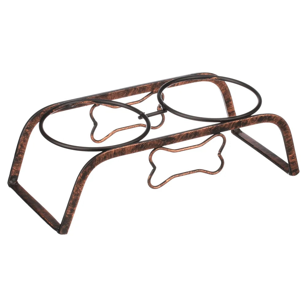 Stainless Steel Dog Bowl No-Skid Rubber Feet Bacteria Resistant Dishwasher Safe Pet Feeder Black Label Collection 1.8 lb Weight