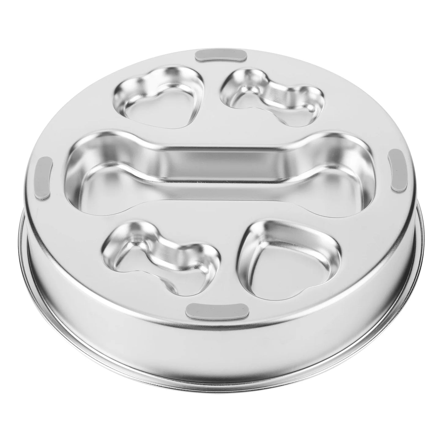 304 Stainless Steel Pet Dog Slow Feeder Bowl with Non-Slip Mat Pet Bowl Anti-Choking Pet Food Bowls for Small & Medium Dogs