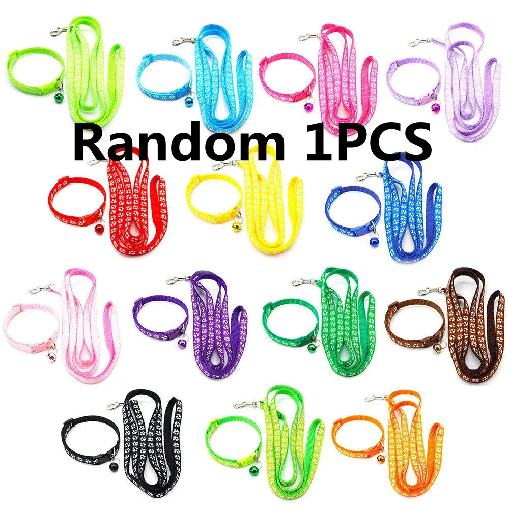 Print Dog Cat Leash Adjustable Leashes Collar Puppy Outdoor Walking Chihuahua Terier Schnauzer Outdoor Traction Rope General