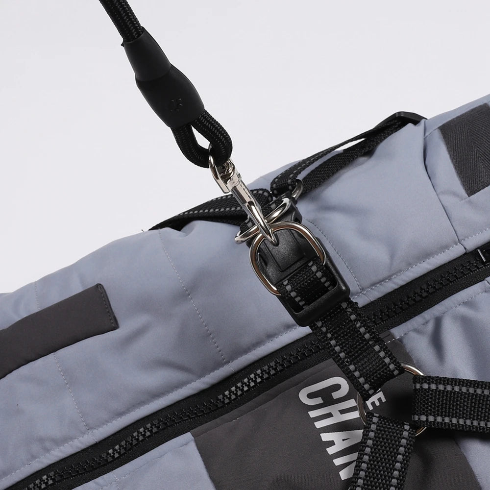 Winter Pet Dog Jacket With Harness Warm Dog Clothes For Labrador Waterproof Big Dog Coat Chihuahua French Bulldog Outfits