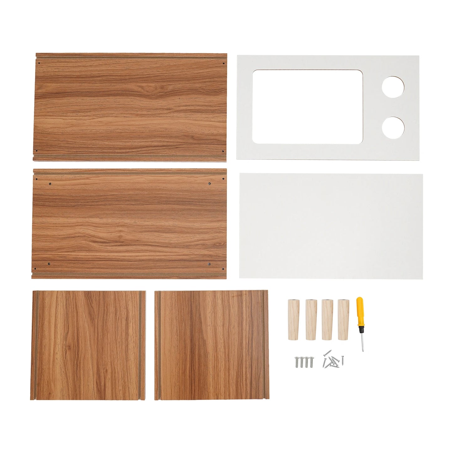 Cat House Wooden TV-Shaped Cat Bed 165.35lbs Load-Capacity Wear-Resistant Odorless 50*29*40cm Cat Condo for Small Pet