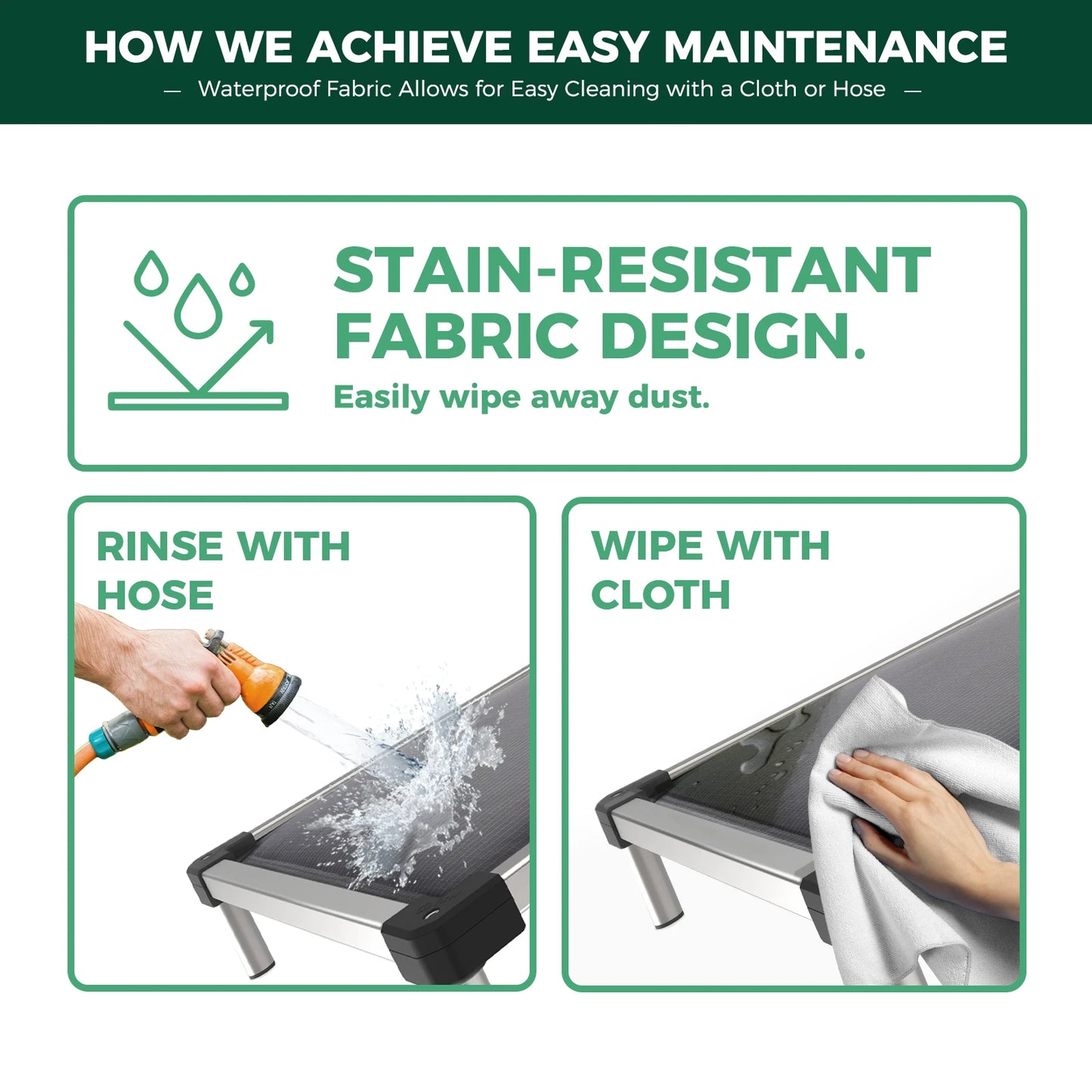 FXW TitanNest Padded Dog Bed for Crate, Chew-Proof Elevated Cot for Indoor/Outdoor/Camping Use, Durable & Washable Pet Bed