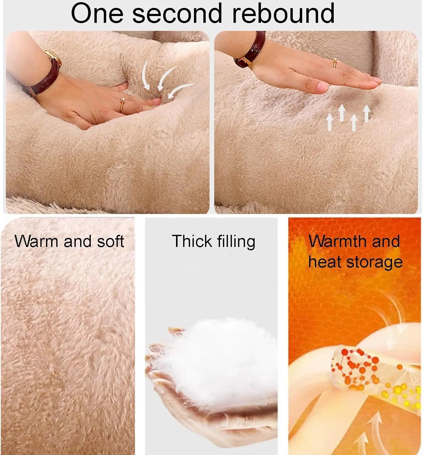 Plush Sofa Bed for Cats and Small Medium Dogs, Memory Foam Removable Washable Pet Sof, Removable Washable Pet Sofa Puppy Cat Bed