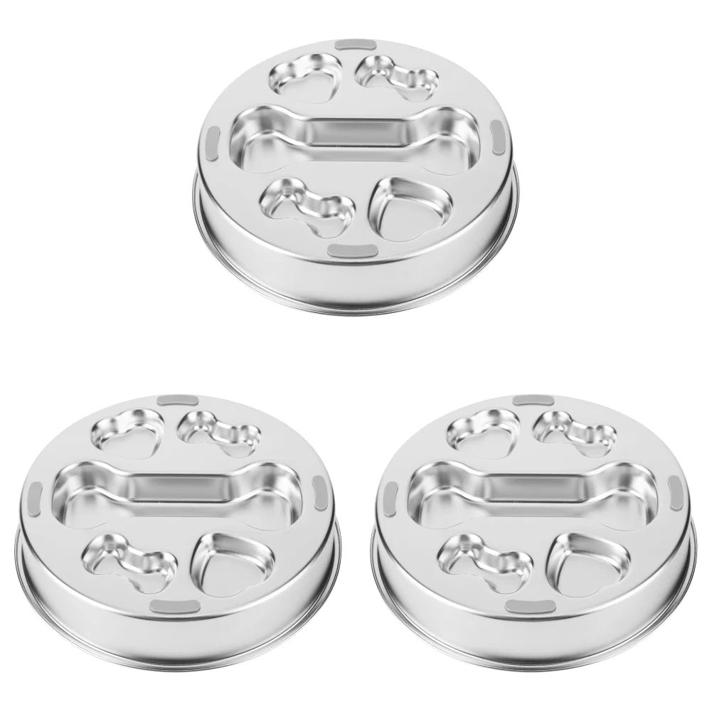 304 Stainless Steel Pet Dog Slow Feeder Bowl with Non-Slip Mat Pet Bowl Anti-Choking Pet Food Bowls for Small & Medium Dogs